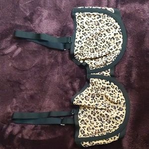 CUUP Balconette bra in Leopard 34f NWT